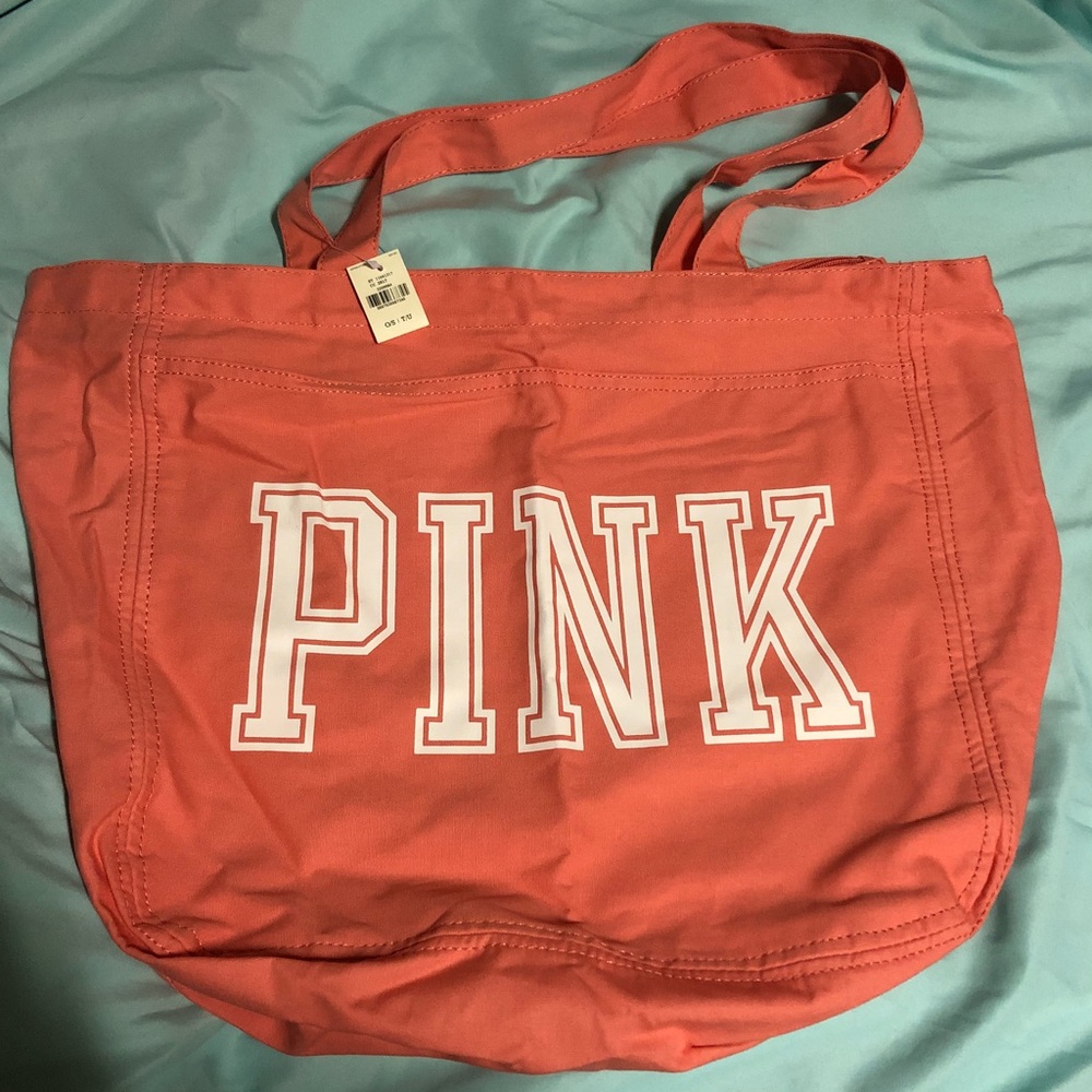 Pink Victoria’s Secret Tote Bag with Zipper